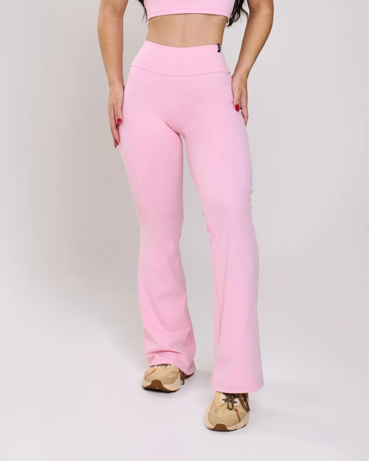 Calça Flare Gab Rosa Ballet