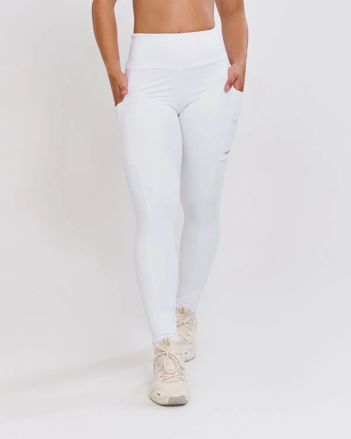 Calça Legging Bolso Ju Mamute Branca