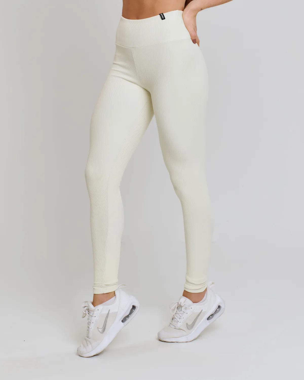 Calça Legging Canelada Eleva Off White Tamanho:P;Cor:Off White