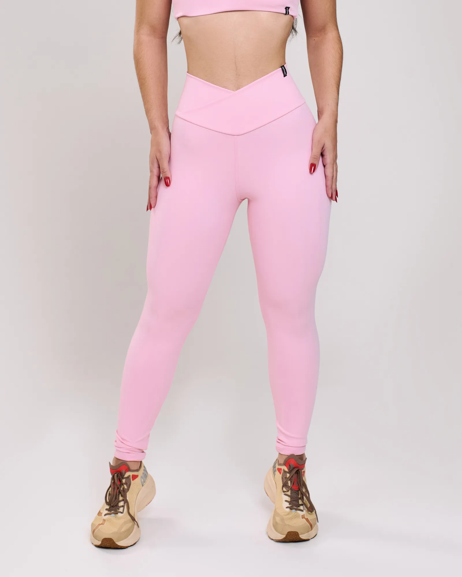 Calça Legging Cós Cruzado Gab Rosa Ballet