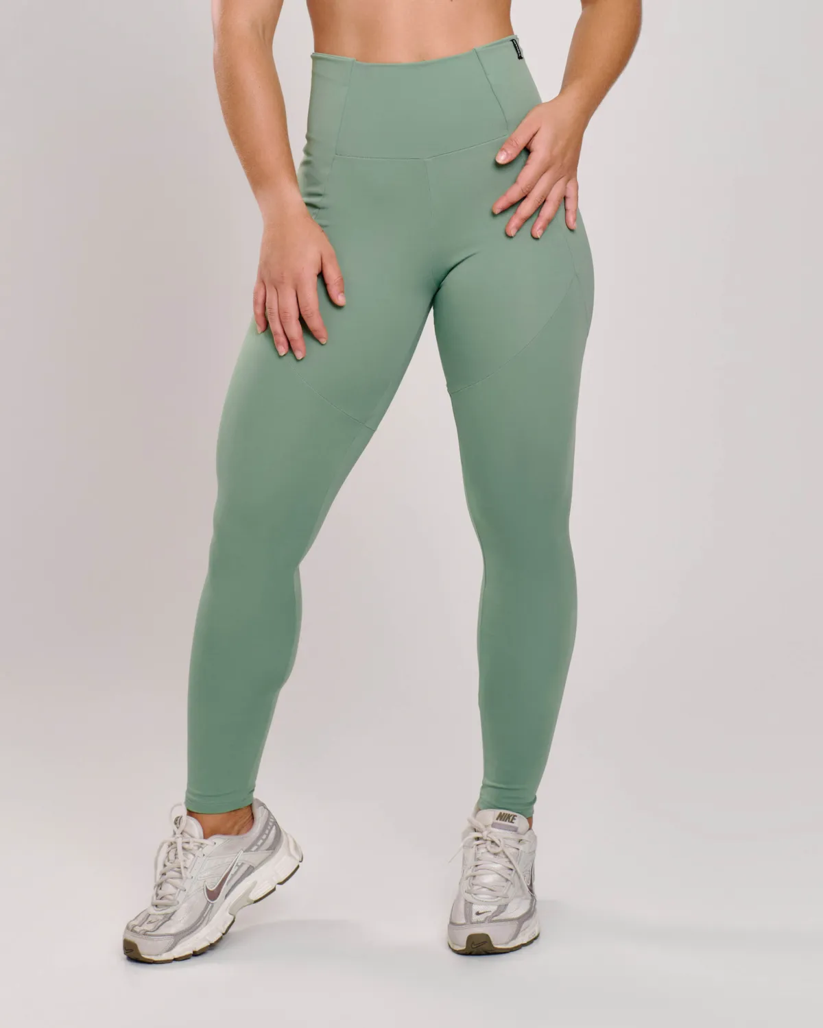 Calça Legging Recorte com Bolso Pistache Ju Mamute