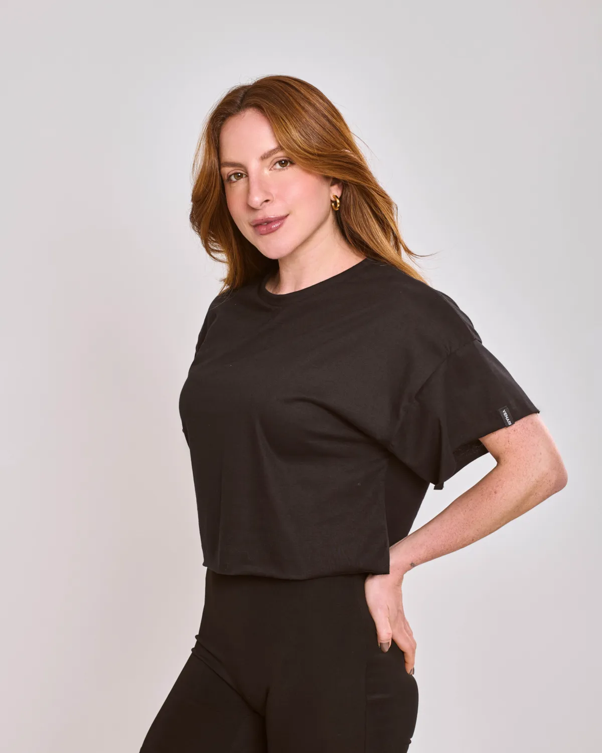 Cropped Basic Preto
