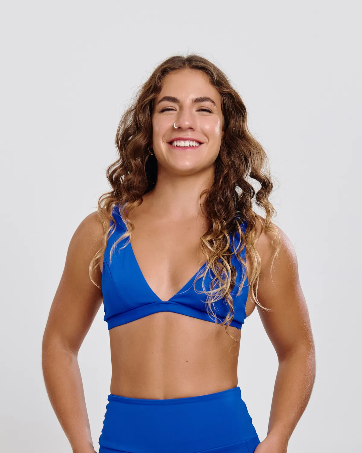 Top Decotado Ju Mamute Azul Royal